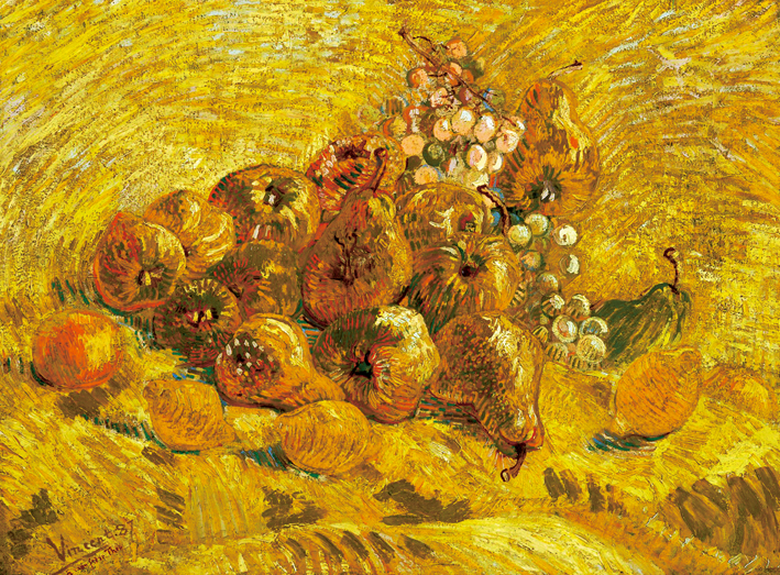  文森特·威廉·梵高  Vincent Willen Van Gogh —— 梨 柠檬 葡萄(September 1887 - October 1887) 